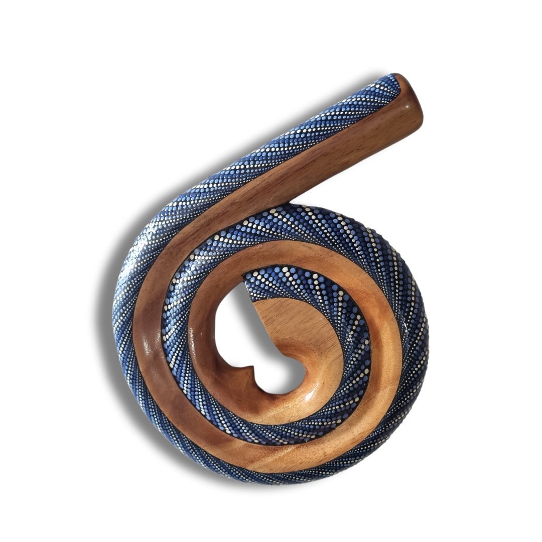 Compact Travel Spiral Musical Instrument BLUE SNAKE