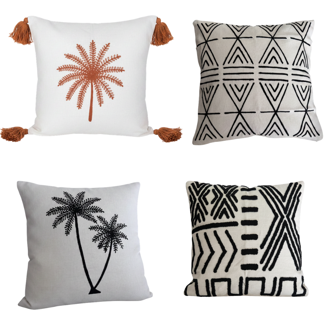 Assorted cushions, square designs 50x 50cm