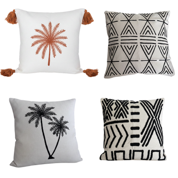 Assorted cushions, square designs 50x 50cm