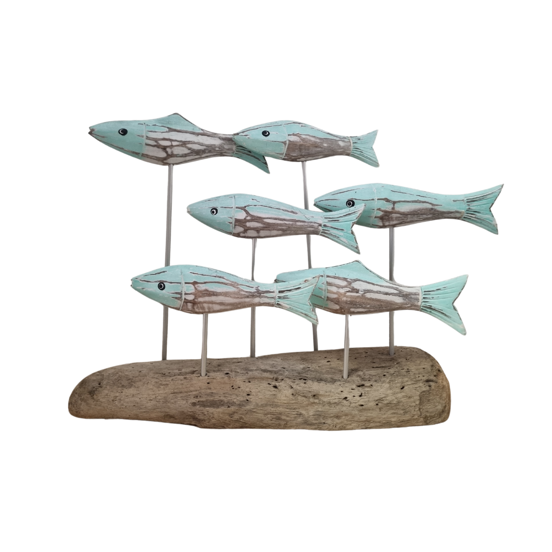 School Of Fish on Drift Wood Rustic