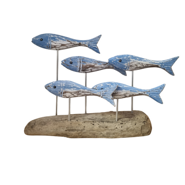 School Of Fish on Drift Wood Rustic