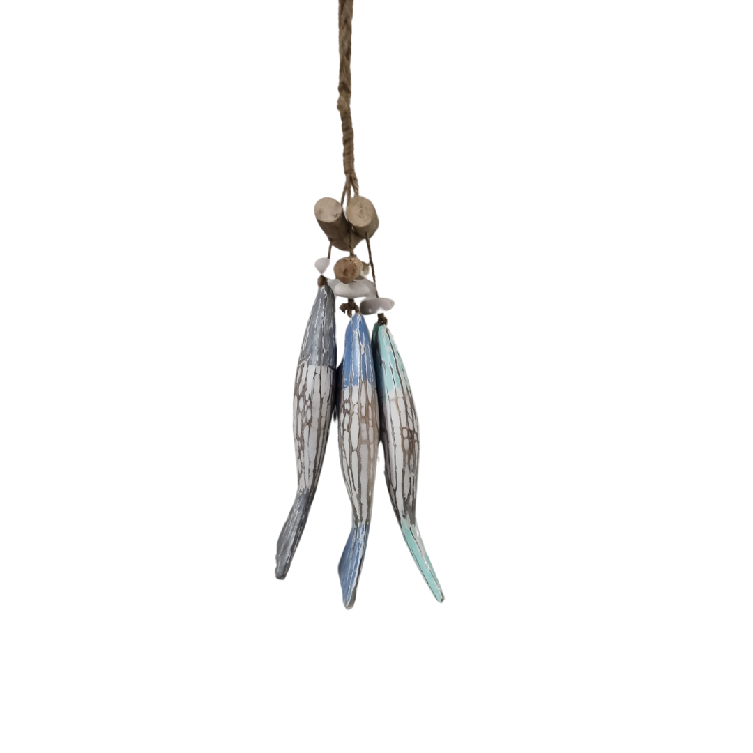 Driftwood Hand-Carved Fish Decor