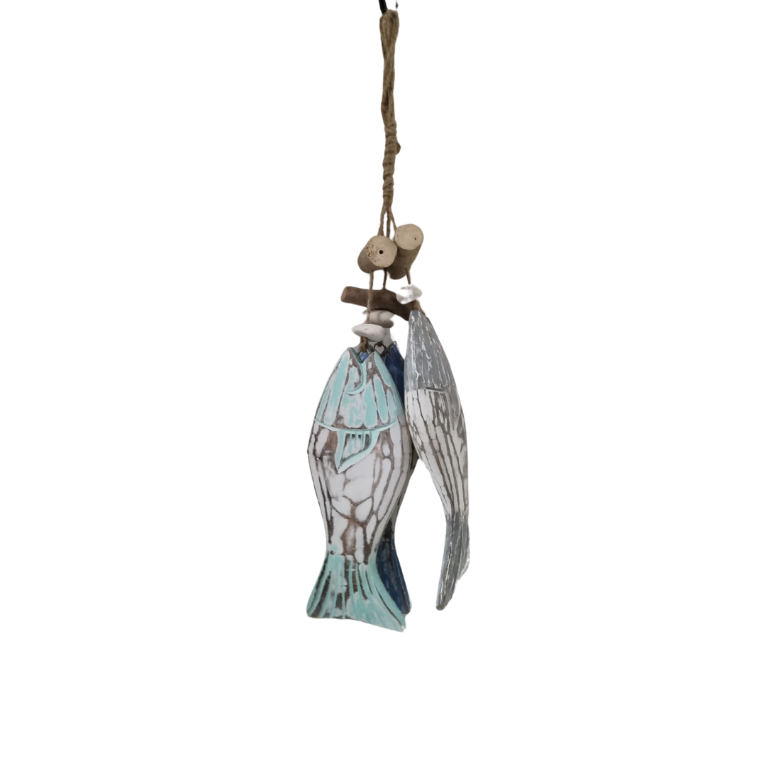 Driftwood Hand-Carved Fish Decor