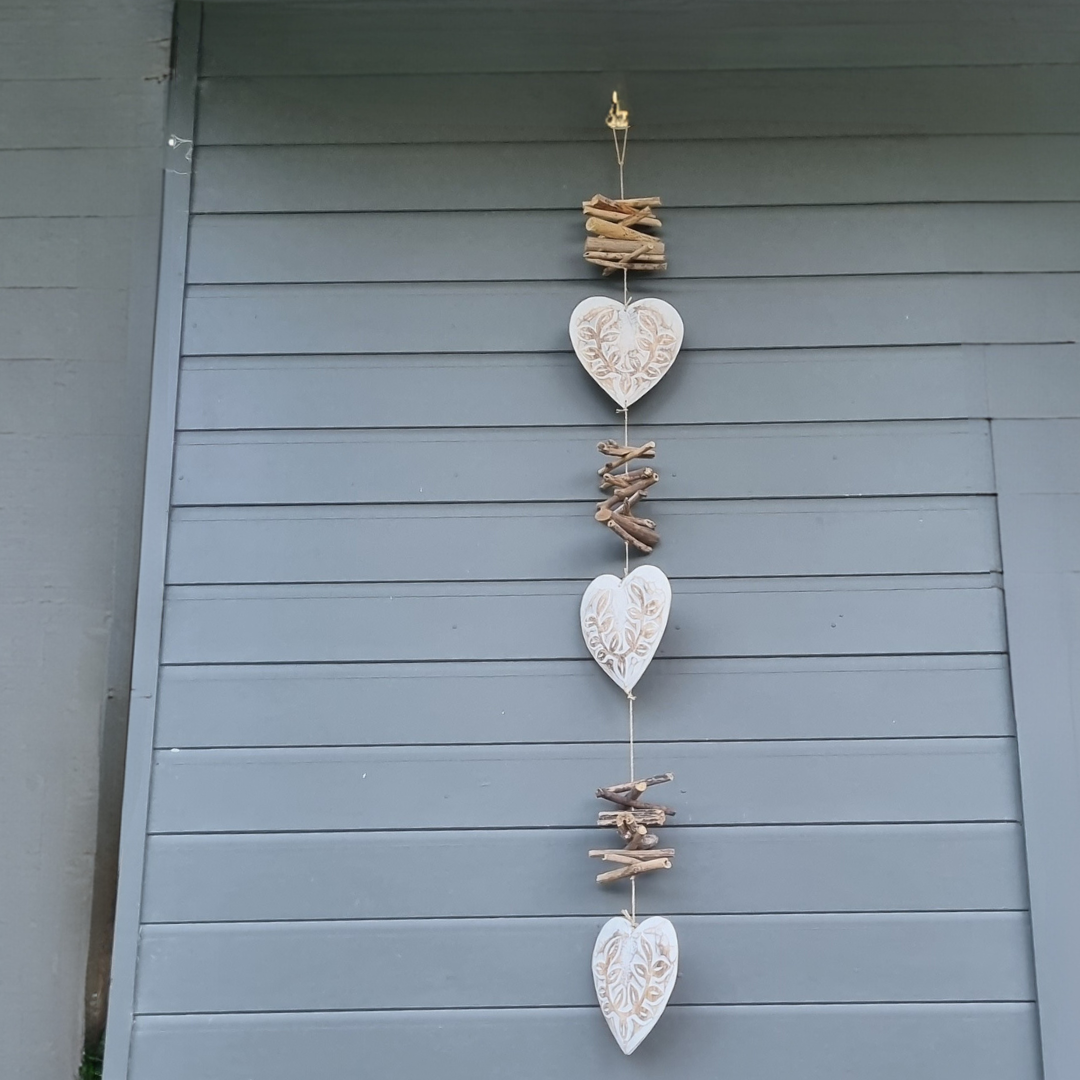 Driftwood Hanging Decorative Art DRI005A LARGE HEART