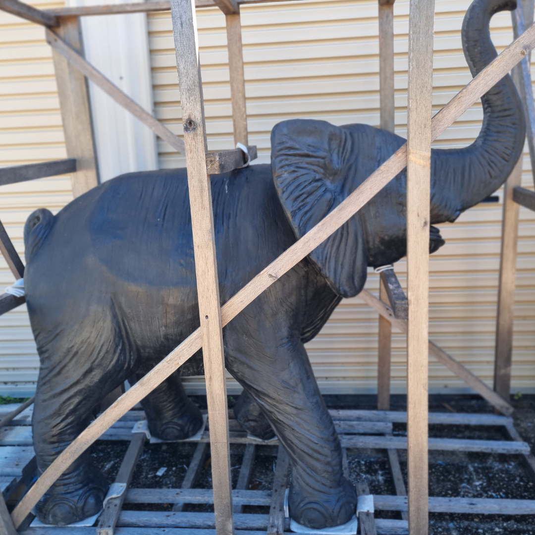 Elephant Statue Water Feature charcoal 