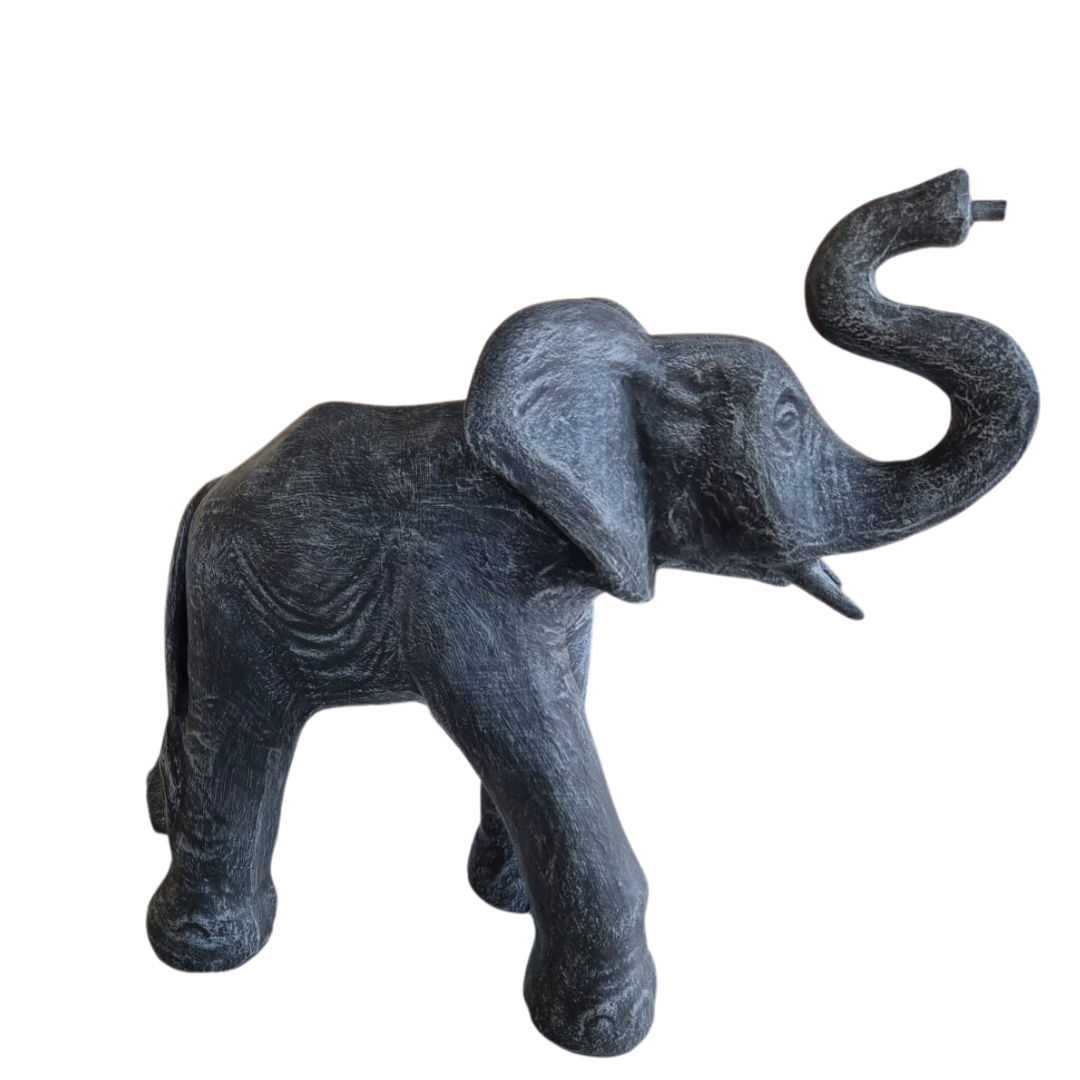 Elephant Statue set on a white background