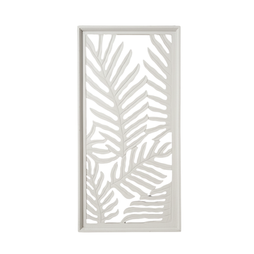 Fern Palm Leaf Precision-Cut Wall Art Panel | 80x40cm | White Wash & Natural