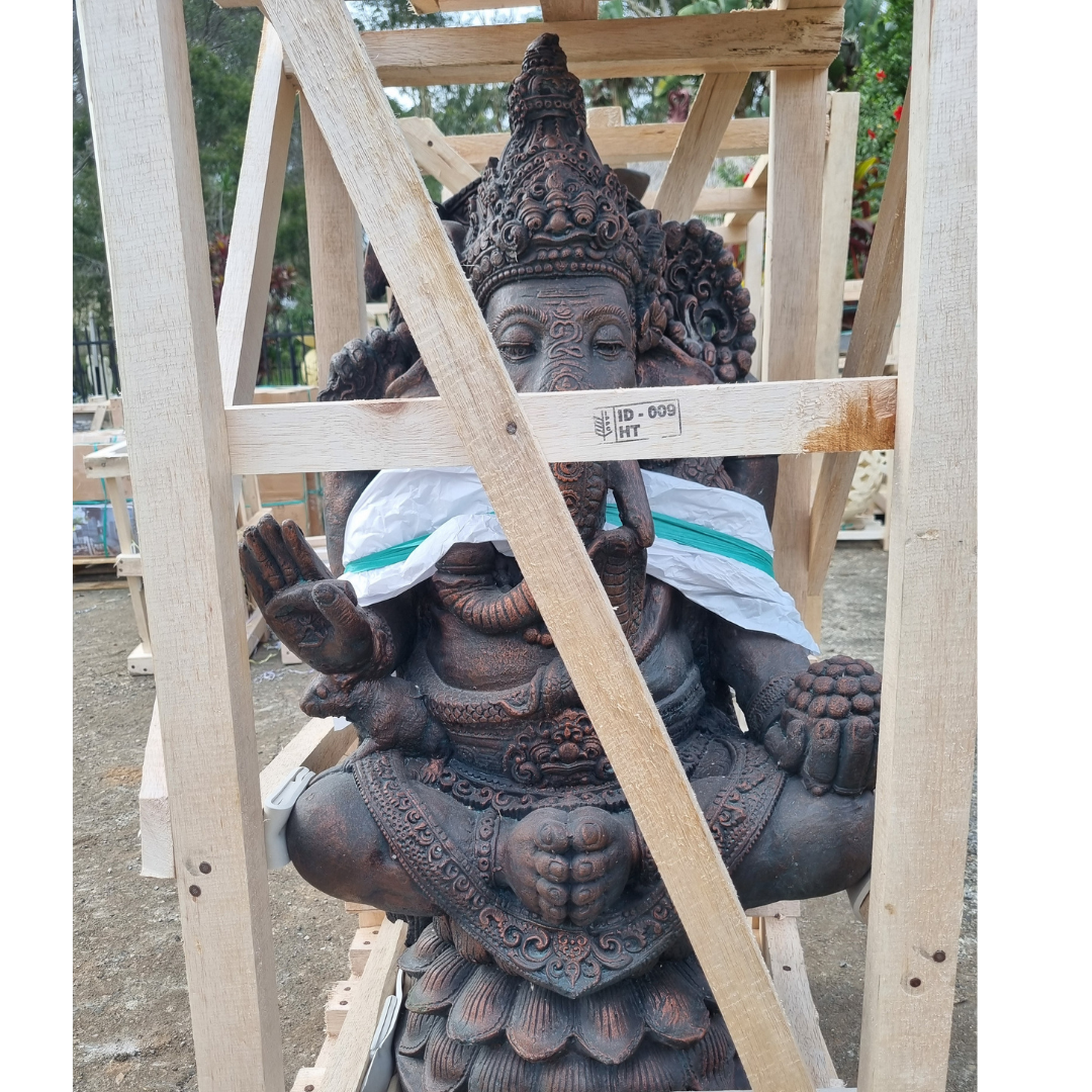 boxed Front view of the Ganesha set ready for pickup 