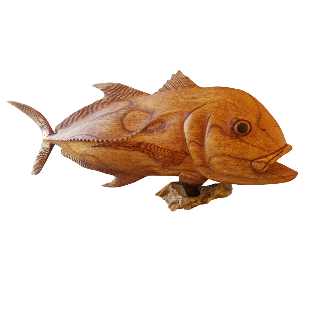 Giant Trevally Fish Carving