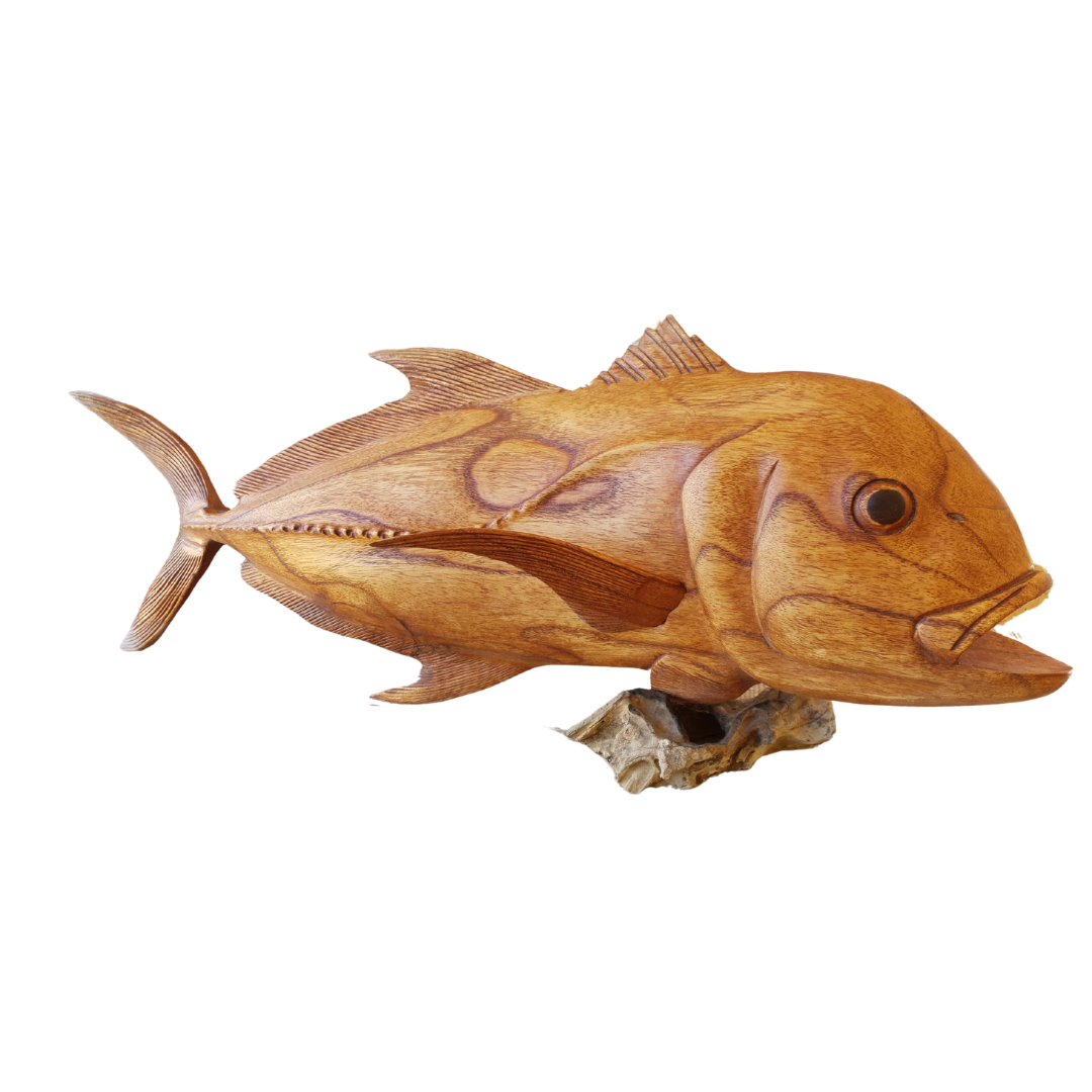 Giant Trevally Fish Carving