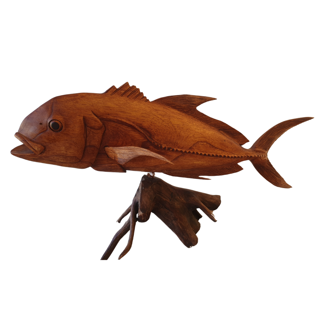 Giant Trevally Fish Carving