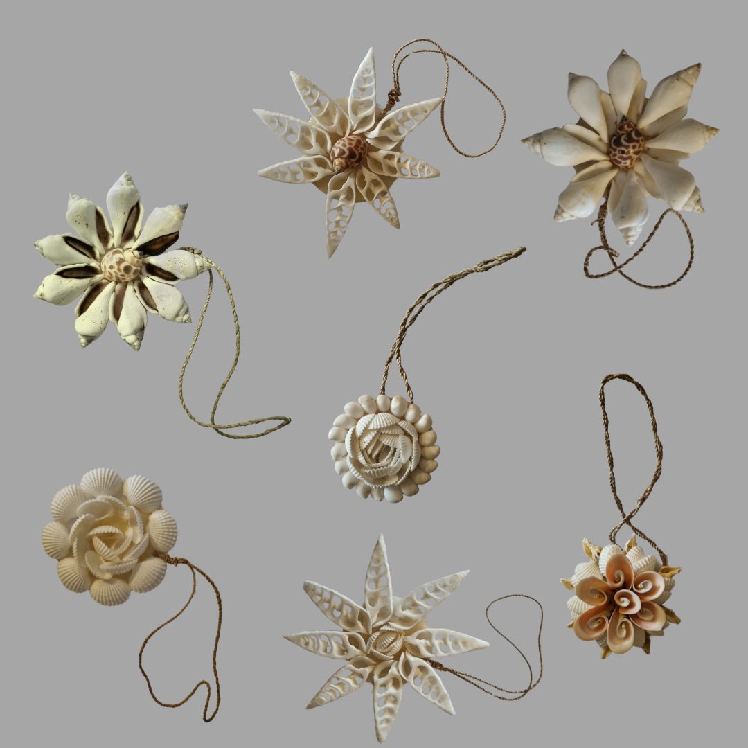 Handmade Seashell Flower Ornaments