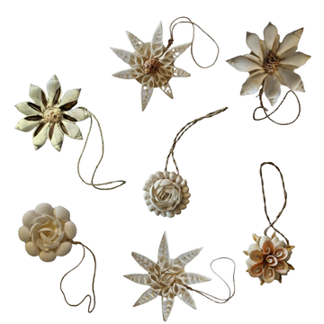 Set of decorative floral ornaments on a white background