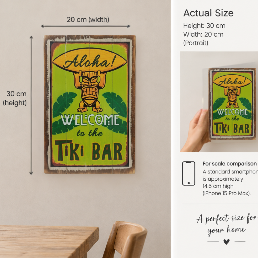 display of the size of the actual size
