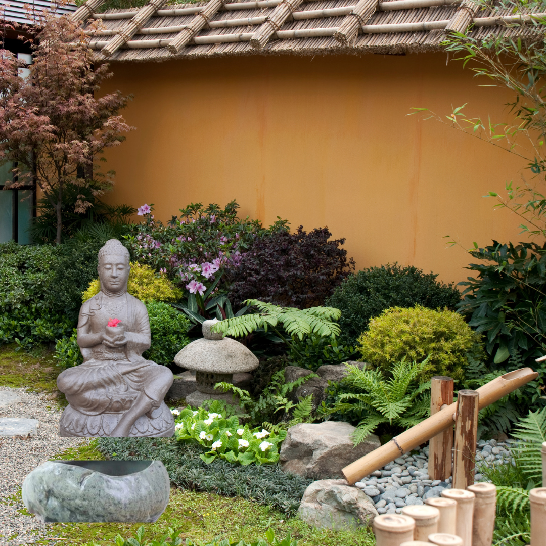 Japanese-Style Garden Stone Basin