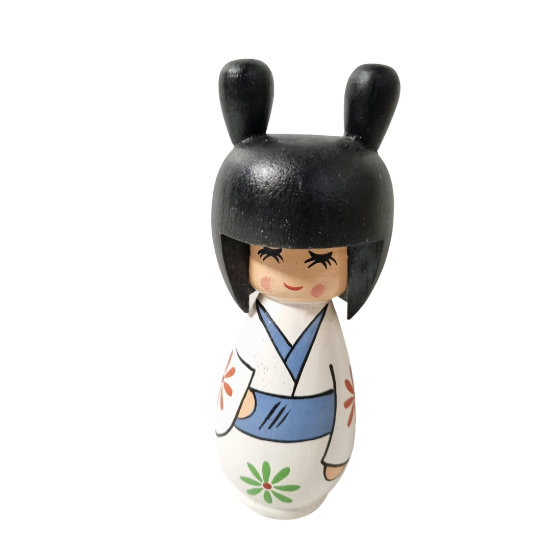 Japanese Wooden Doll white