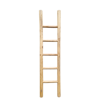 Teak Wood Ladder set in a white background