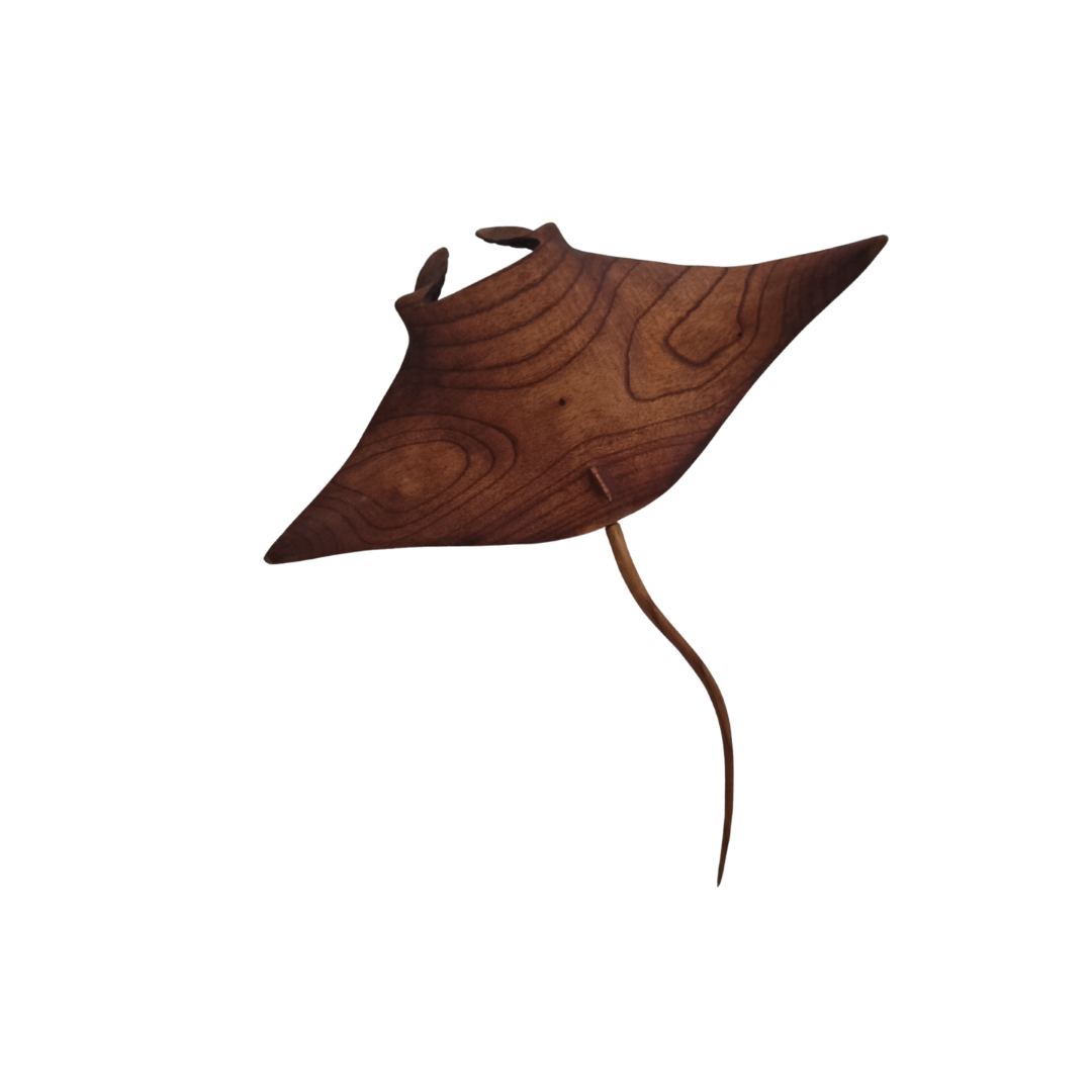 Manta Ocean Sting Ray Carved Wood