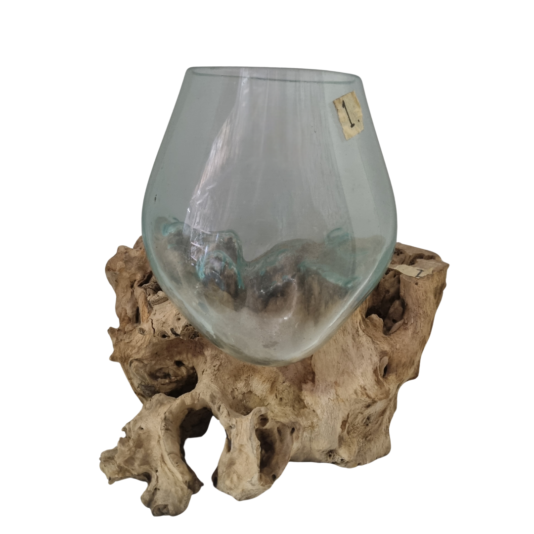 Melted Glass on Driftwood STYLE 1