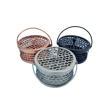 Metal Mosquito Coil Holders Round TOTAL OF 3 DIFFERENT COLOURS