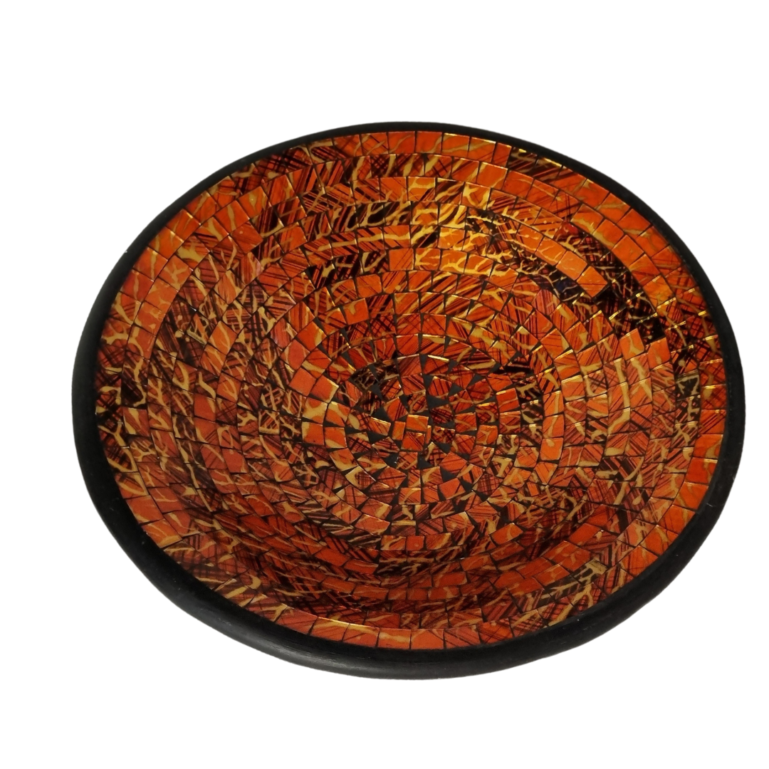 Tangerine Mosaic Decorative Bowls 