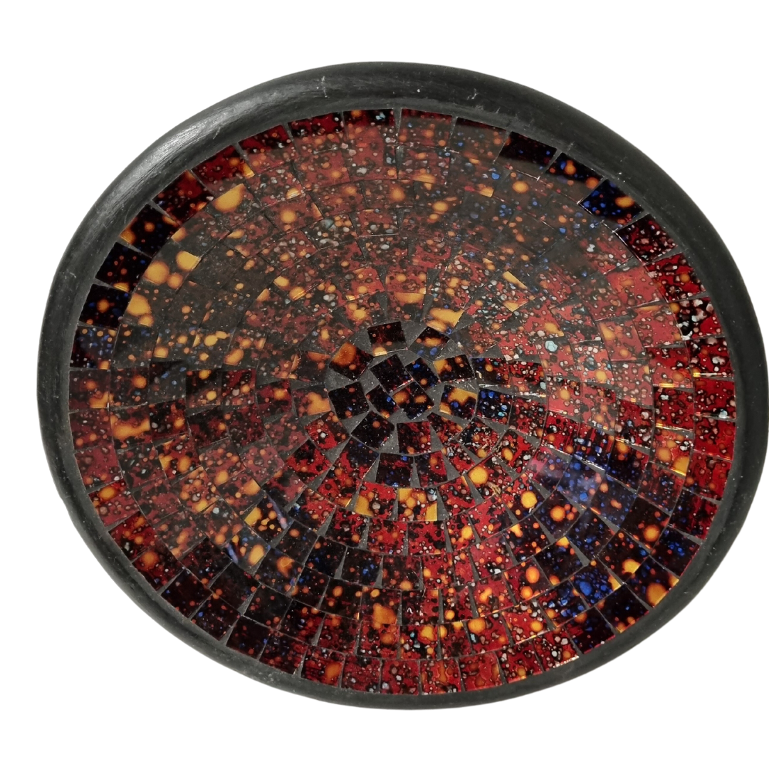 Red Galaxy Mosaic Bowl.