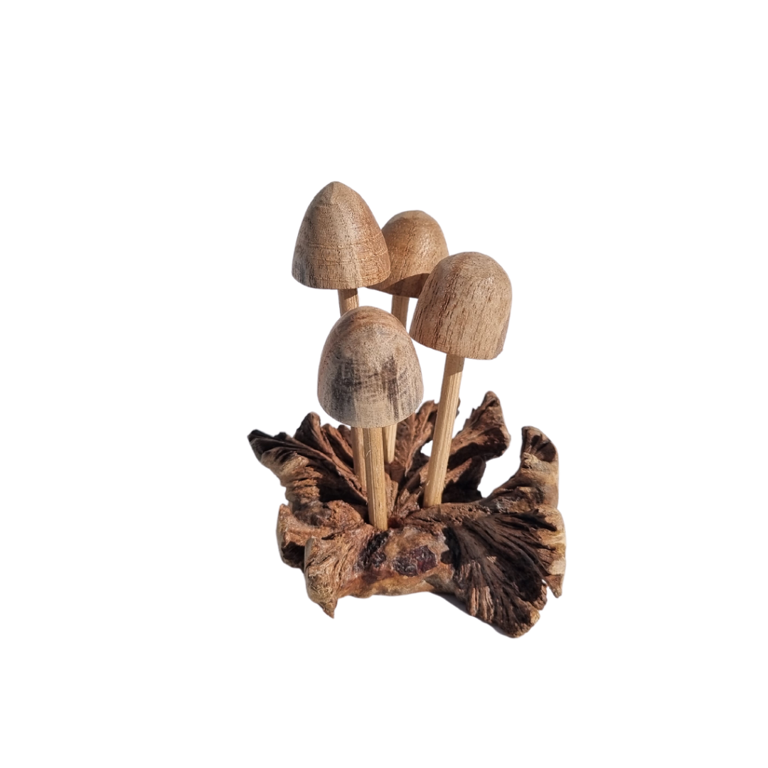 Mushroom Carving Hand Crafted Pieces style 1
