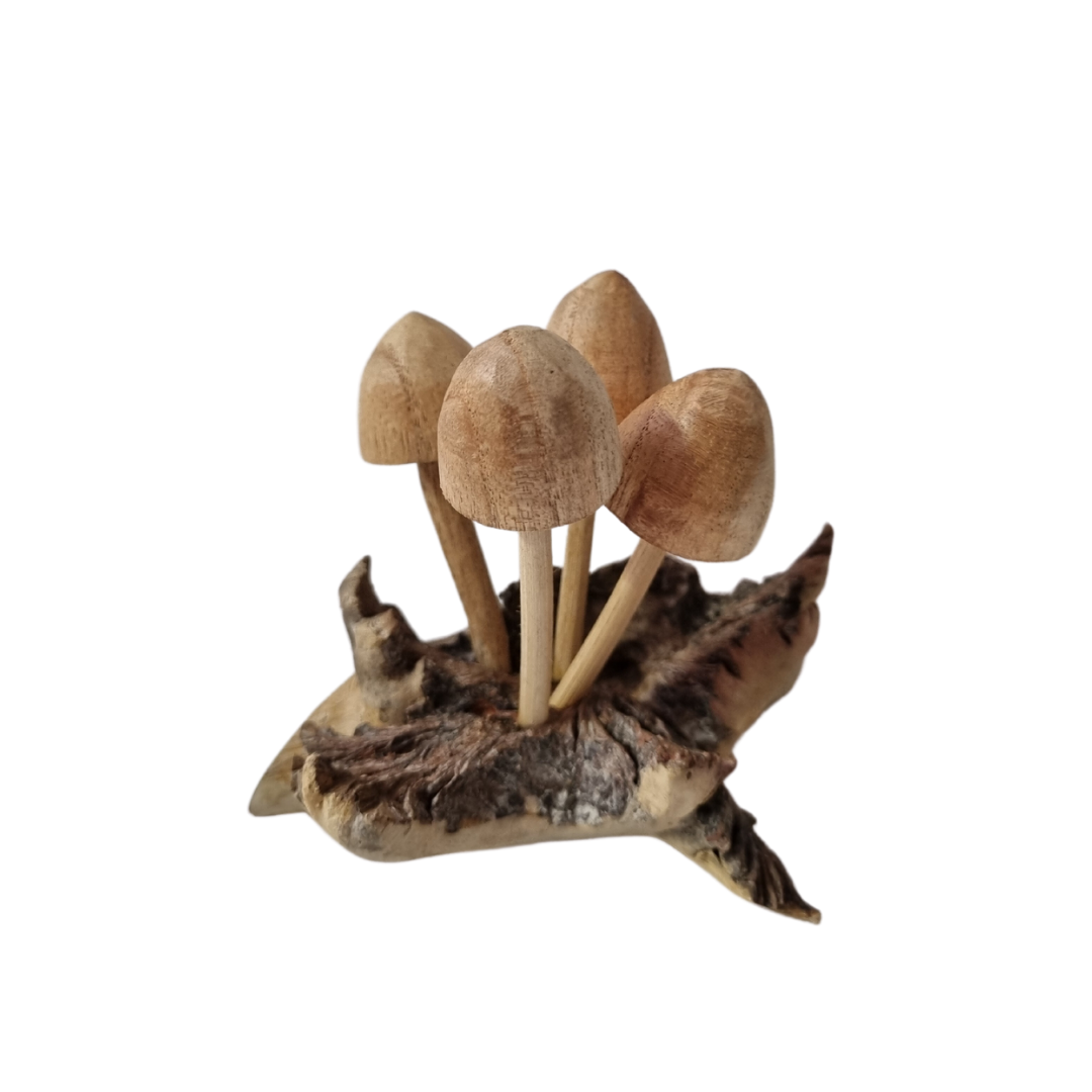 Mushroom Carving Hand Crafted Pieces style 1