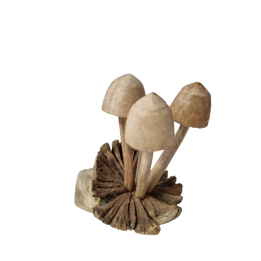 Mushroom Carving Hand Crafted Pieces style 1