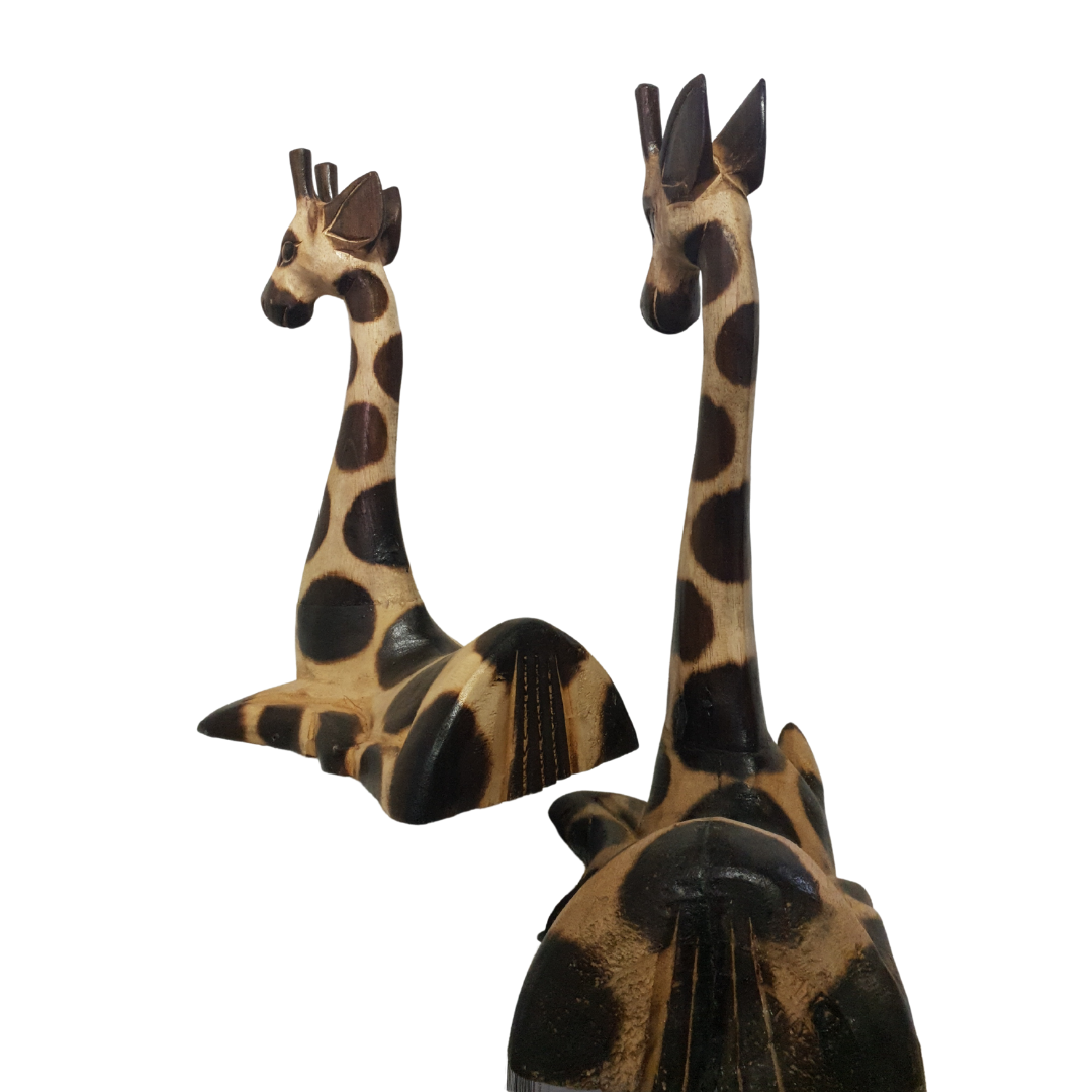 Giraffe Statues Sitting Style Set 