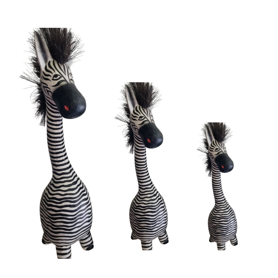 Nursery Room Decor Zebra Set in order from large to small 