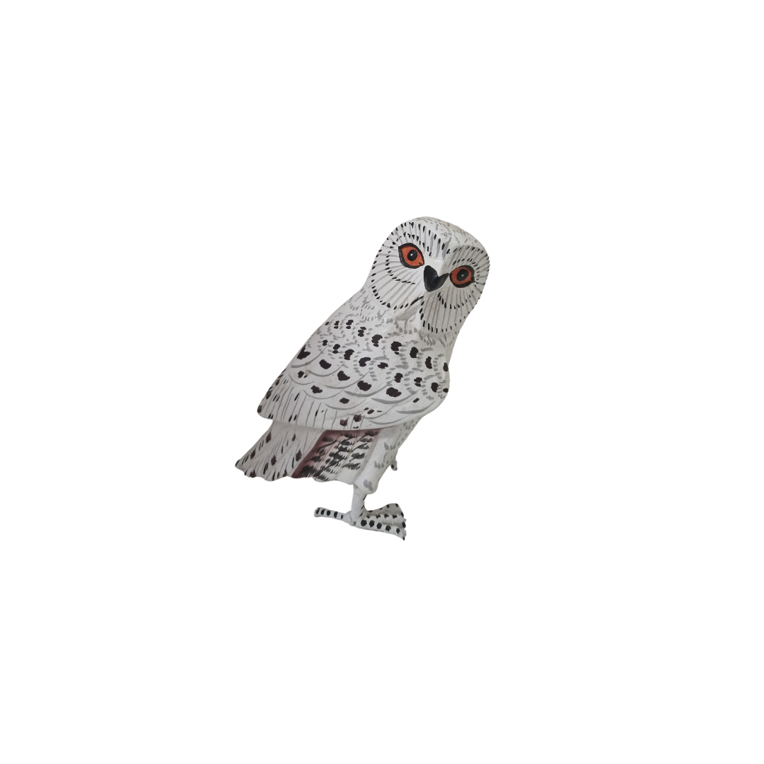 Owl Statue Wooden Carving