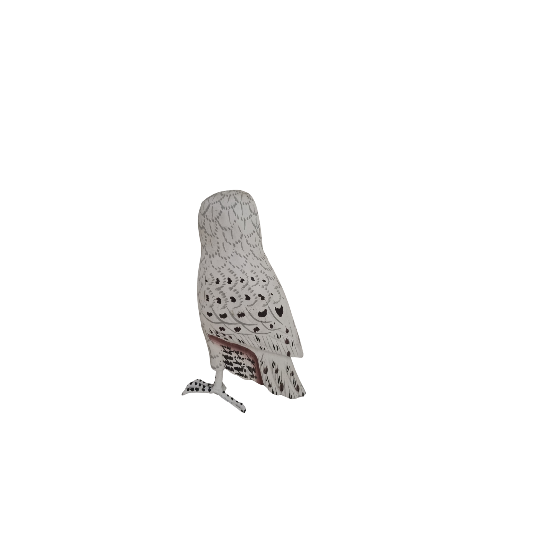 Owl Statue Wooden Carving