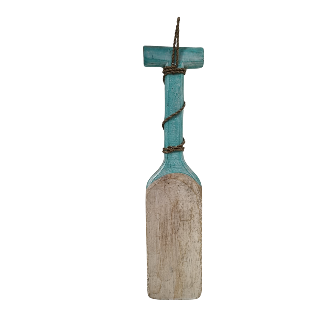 reverse side of the paddle on a white backwall