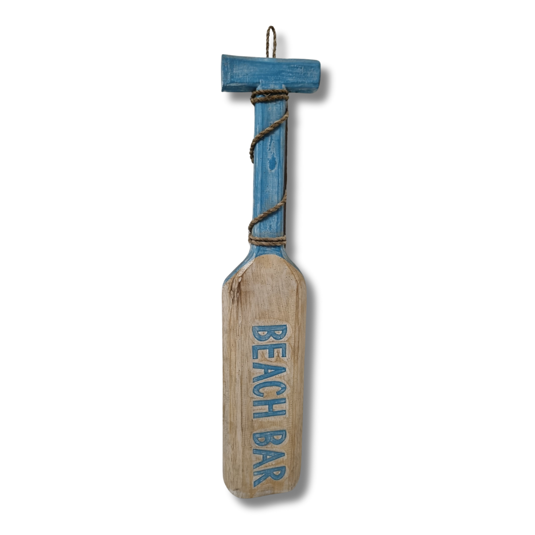 wooden paddle wall art, on a white back ground 