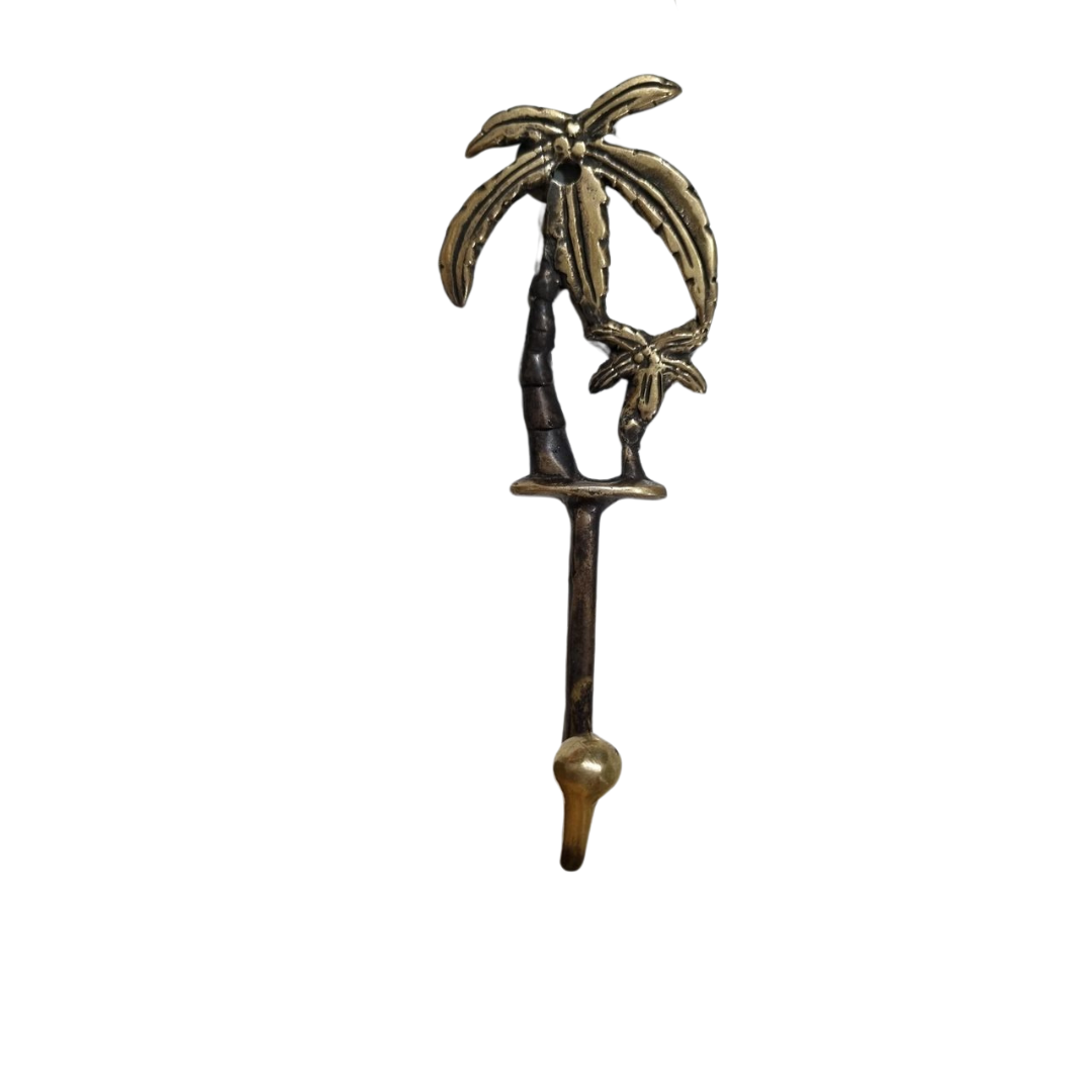 Palm Tree Style Solid Brass Wall Hook  Style 9B 