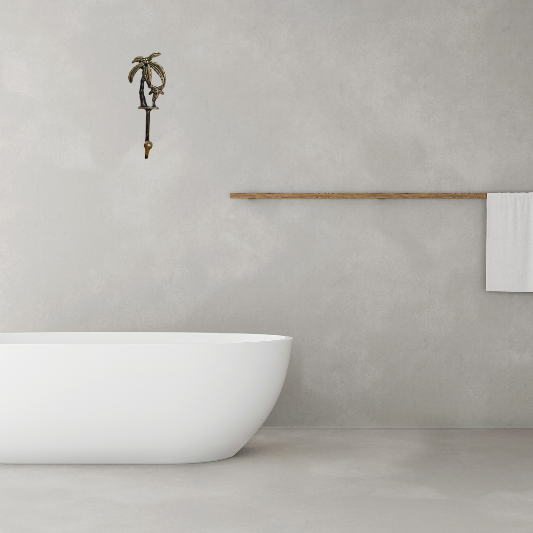 Palm Tree Style Solid Brass Wall Hook  Style 9B 