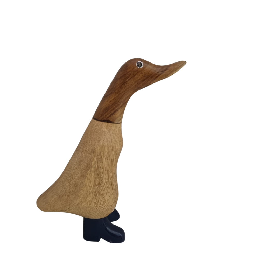 If the boots are blue, use “Figure wearing black boots.