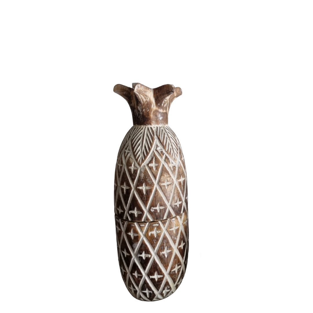 Pineapple Canister Wooden Décor