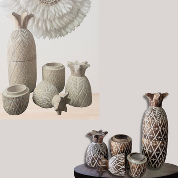 Pineapple Canister Wooden Décor