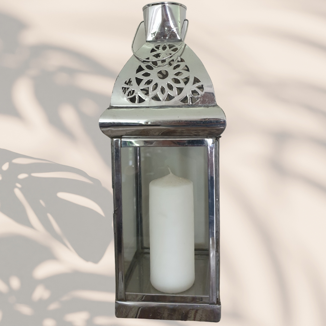 Silver Metal Lanterns (MEDIUM)