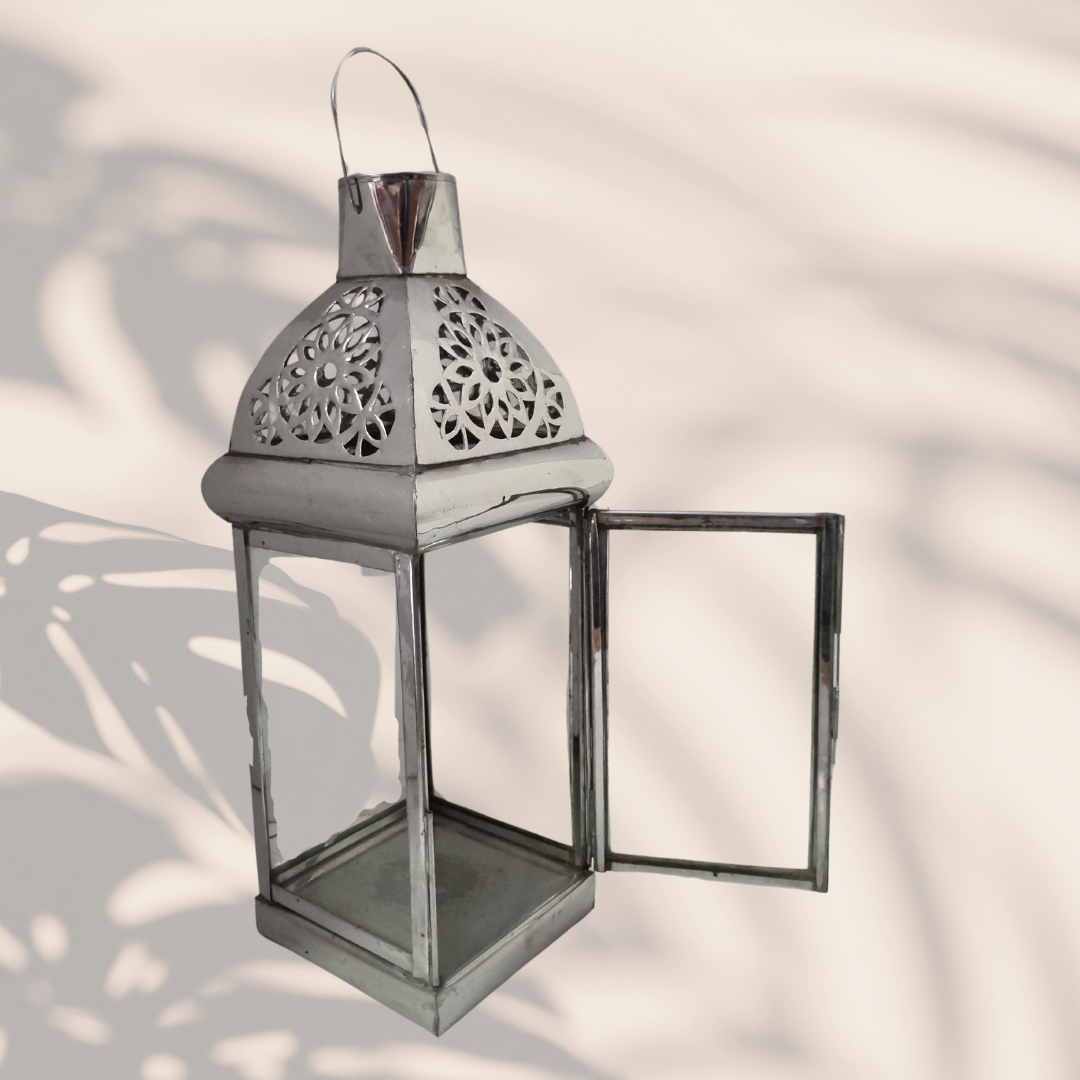Silver Metal Lanterns (MEDIUM)