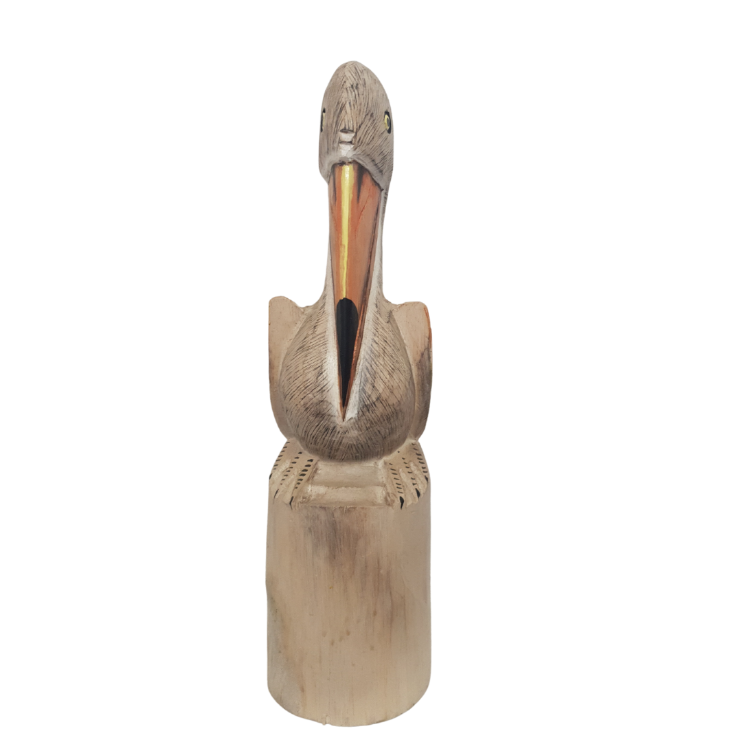 Wooden Carved Pelicans