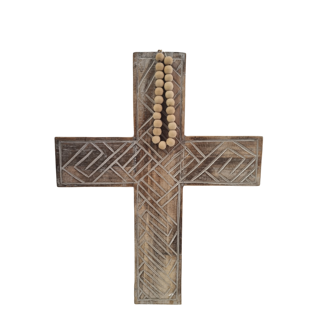 Rustic Boho Wooden Cross 
