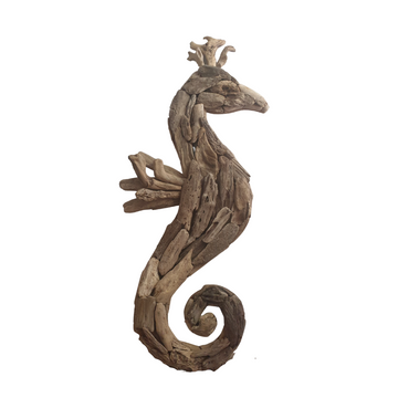 Rustic Driftwood Seahorse Hanging Large