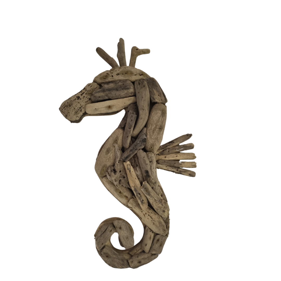 Rustic Driftwood Seahorse Hanging Small