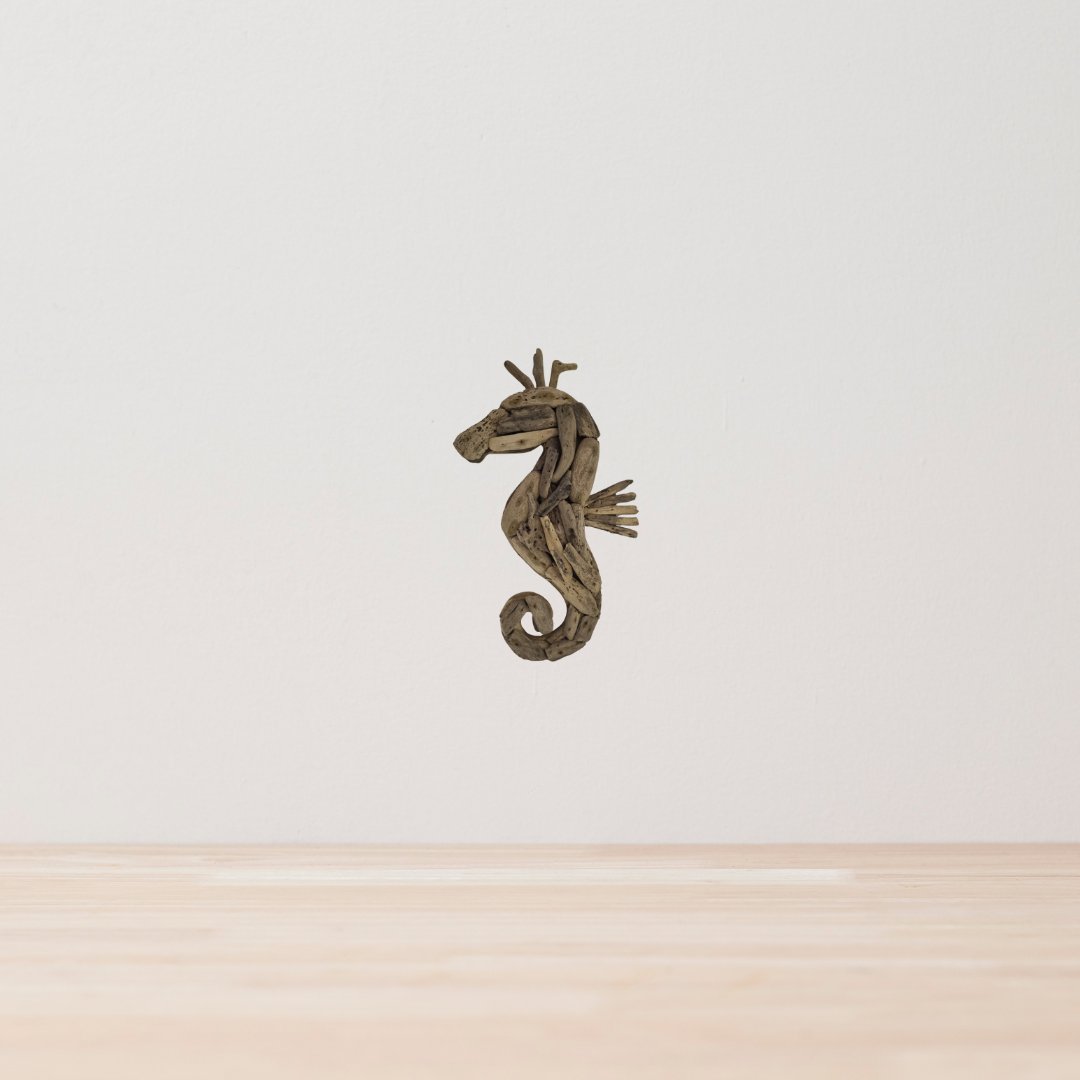 Rustic Driftwood Seahorse Hanging 50CM