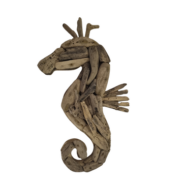 Rustic Driftwood Seahorse Hanging Small