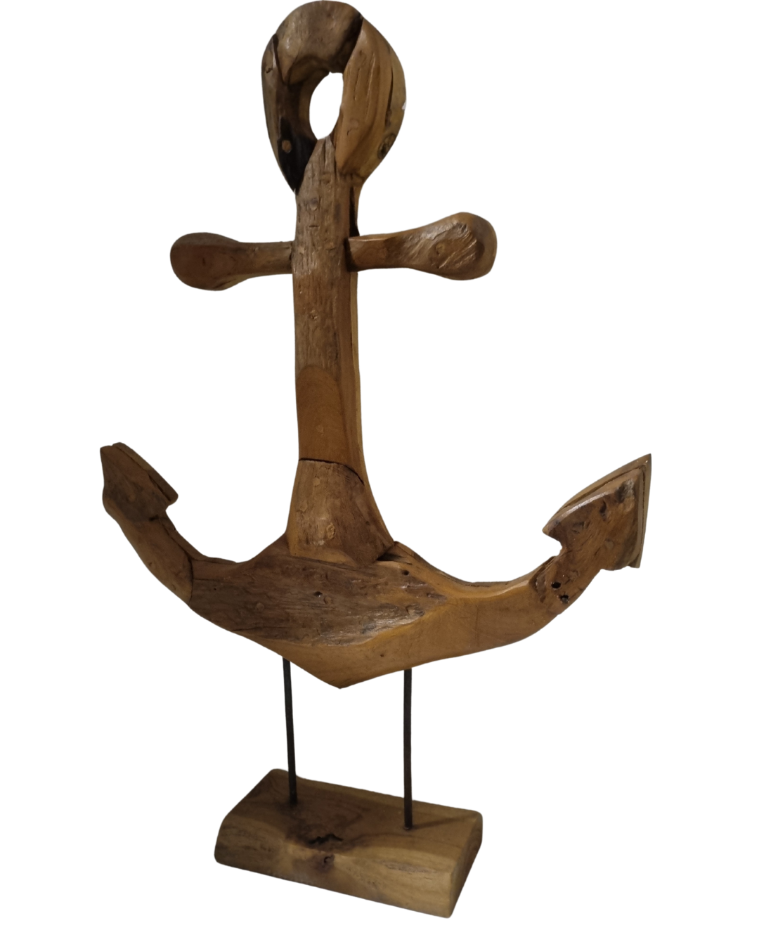 Rustic Reclaimed Teak Anchors ON STAND 