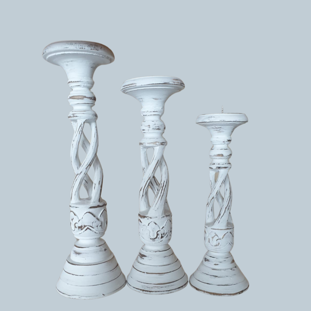 Rustic Twist Candle Holders